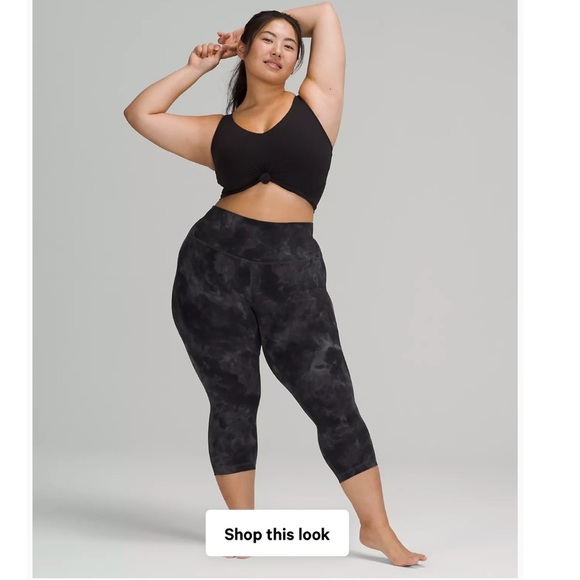 NWT lululemon align HR crop 21” diamond dye pitch grey graphite grey - Picture 2 of 15